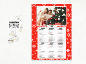 Quadro CALENDÁRIO 2024 Personalizado 21x30 cm